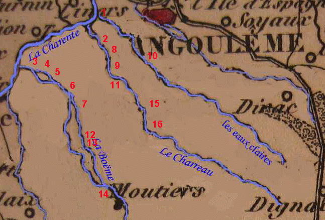 carte moulins Angouleme